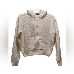 Brandy Melville Ivory Cable Knit Cardigan